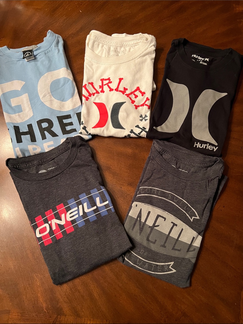 Bundle of 5 Boys Hurley/ O’Neill/ Volcom Logo Short Sleeve Tee